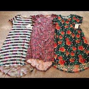 Lot of 3 LuLaRoe Small Carly Dresses